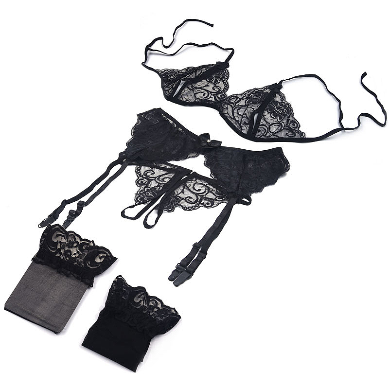 1 conjunto de lencería de enca - Sheer Mesh Bra reseña y precio