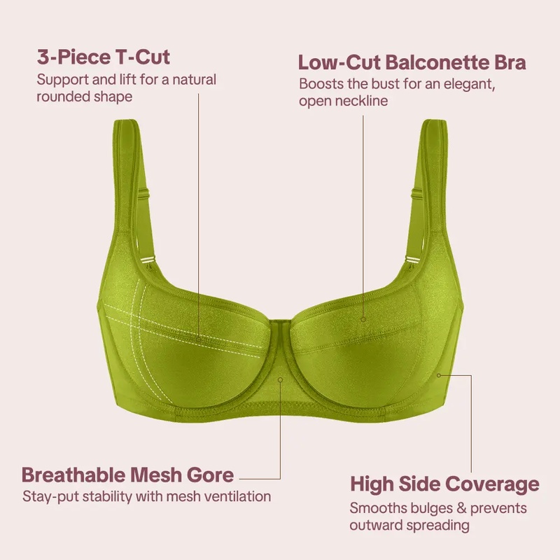 Sujetador Demi con Aros HSIA S - Demi Bra Balconette reseña y precio